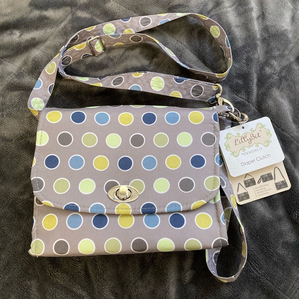 Lilly Bit diaper clutch/crossbody. Wear it 4 ways with adjustable straps!